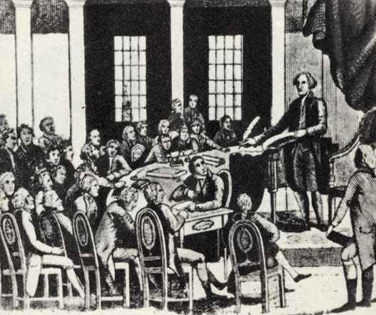 Заседание конституционного съезда под председательством Вашингтона