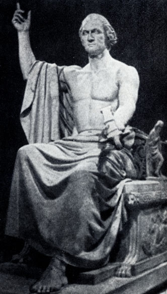 Мраморная статуя Вашингтона до 1908 года находилась в Капитолии, затем передана в национальный музей