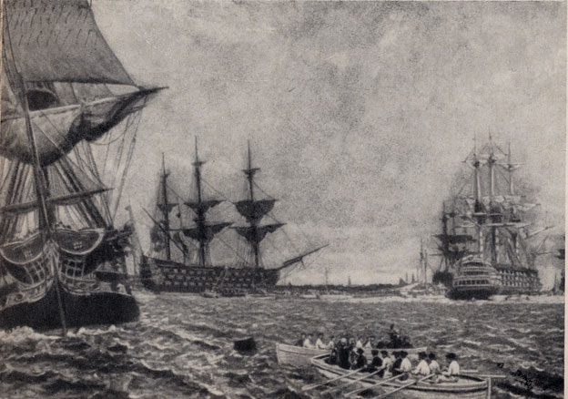 Эвакуация британских сил из Чарльстона в декабре 1782 г. Худ. Г. Пайл