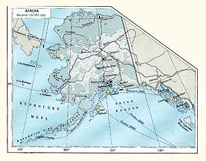 Карта 'Аляска. Экономическая карта'